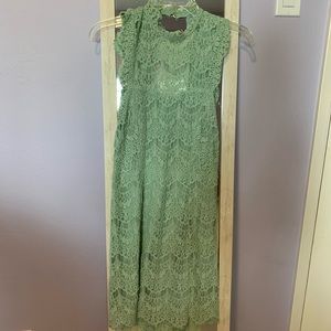 FREE PEOPLE Lace Open Back Mini Dress Size XS